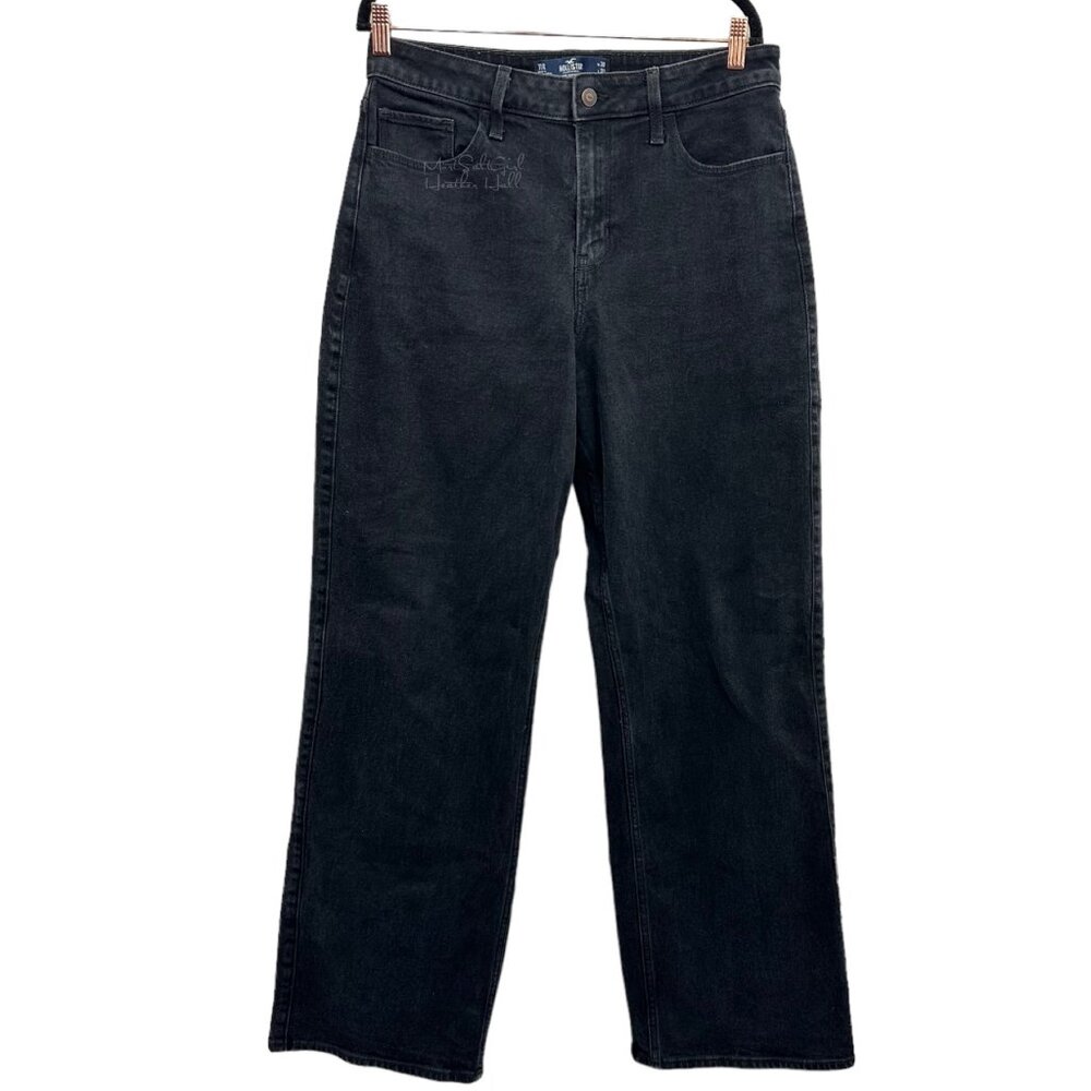 Hollister Ultra High-Rise Vintage Baggy Style Black Jeans Size 11 Juniors / 30
